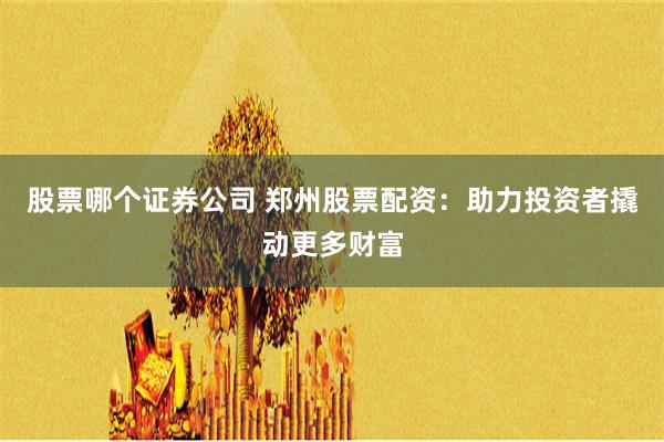 股票哪個證券公司 鄭州股票配資：助力投資者撬動更多財富